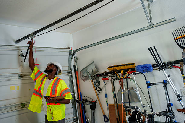 Professional Garage Door Panel Replacement technician working in Highland, IN